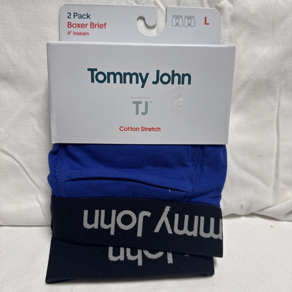 Tommy John TJ 2 Pack Boxer Brief 4" Inseam Men's underwear Size L 35-38"" NEW - Picture 4 of 6